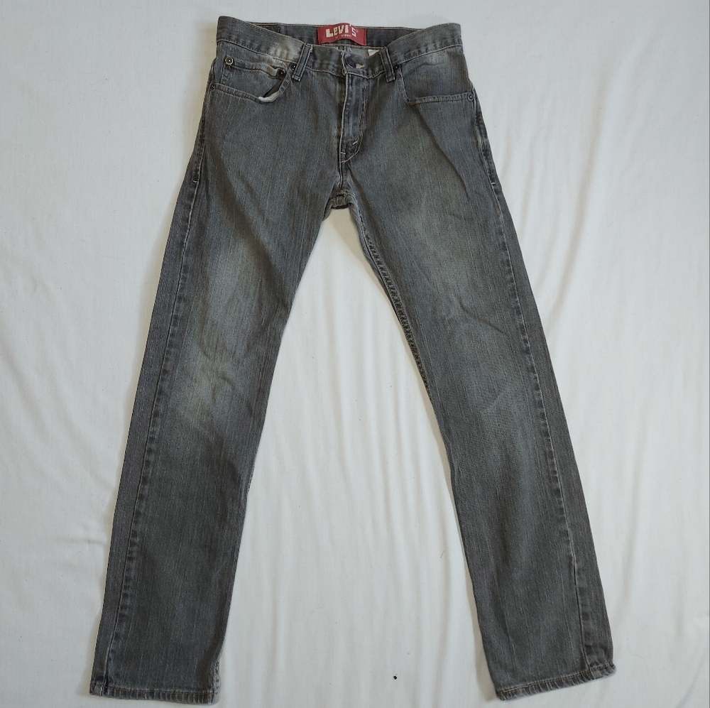 LEVI'S 511 Skinny Leg Low Rise Gray Denim Jeans W29 L29 - Picture 2 of 13